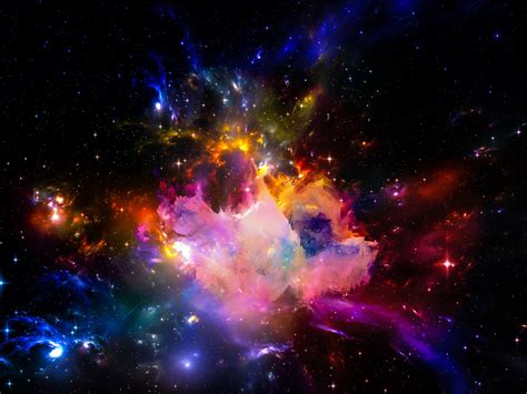 Beautiful Universe Colorful Stars Starry Shine Light