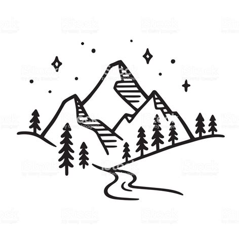 Mountain Range Line Drawing Mountain Range Line Mountains Drawing