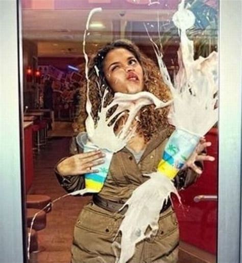 Irti Funny Picture 1237 Tags Girl Splat Milkshakes Door Window