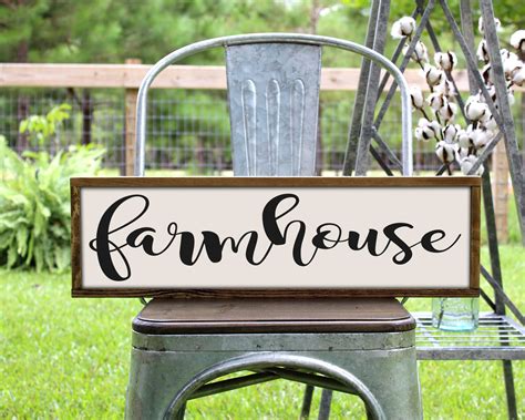 Farmhouse Sign Framed Wood Sign Farmhouse Framed Signs Etsy