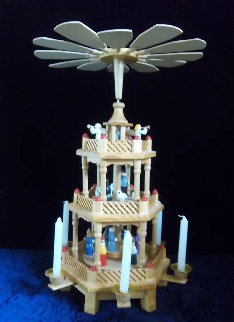 Wooden Carousel Etsy Wooden Christmas Decorations Candle Flames