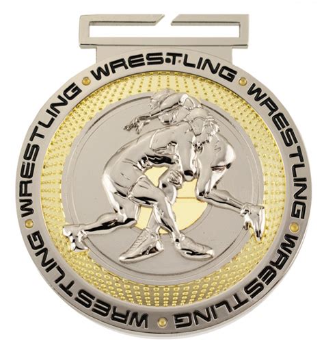 Wrestling Dual Plated Medal Impressive Awards And Ts