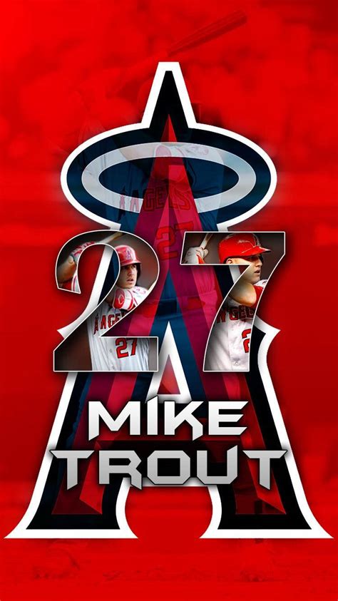 download free los angeles angels 27 mike trout wallpaper