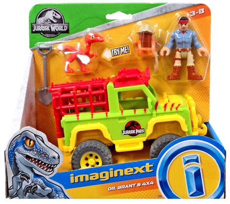 Fisher Price Jurassic World Imaginext Dr Grant 4x4 Figure Set Toywiz