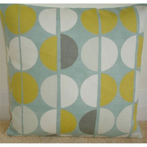 Saffron Yellow Grey Duck Egg And Gray 16x16 Spots Pillow Cover Etsy