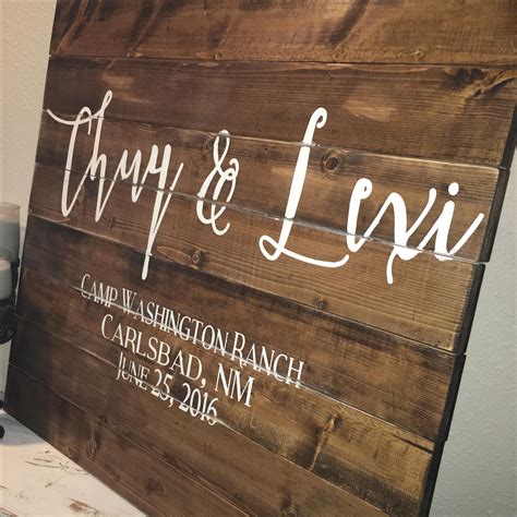 Custom 30x30 Wedding Guest Book Wood Sign Alternative Book With Heart Couples Last Name Or