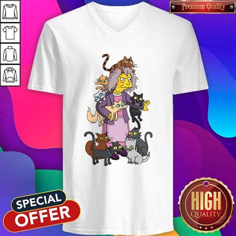 Cute The Simpsons Crazy Cat Lady Eleanor Abernathy Shirt Shirts Crazy Cat Lady Crazy Cats
