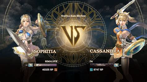 Sc6 Casual Match Sophitia Vs Cassandra 1080p60 Youtube