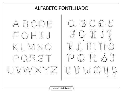 Pontilhados Com Letras Preparação Para Letra Cursiva Atividades Com O Alfabeto Cursiva