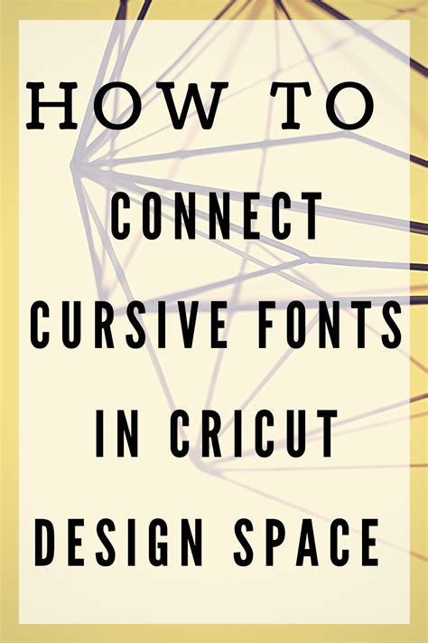 Maybe you would like to learn more about one of these? How to connect cursive fonts in Design Space - Good ...
