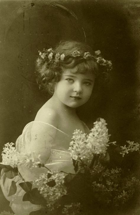 Vintage Little Girl With Flowers 003 By Mementomori Stock On Deviantart