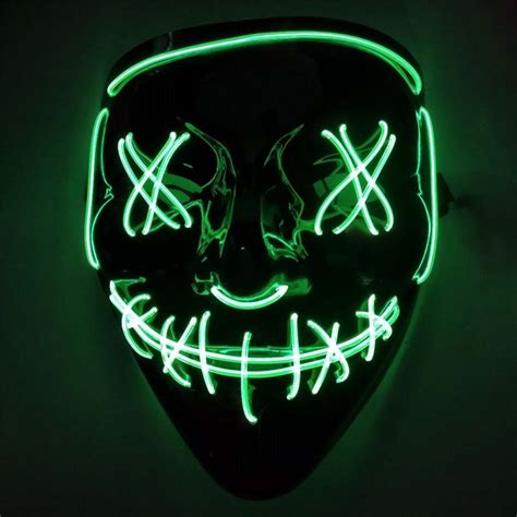 Halloween Led Mask Purge Masks Election Mascara Costume Dj