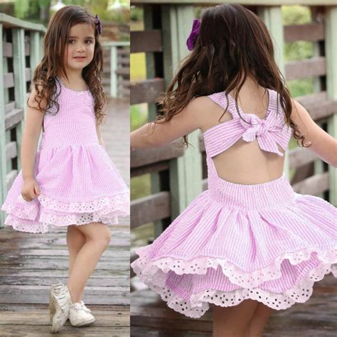 2019 New Summer Clothes Sleeveless Ruffled Baby Girl Dress Cute Halter