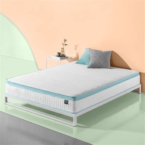 It can has varying degrees of breathability and temperature regulation. Zinus 10 Inch Mint Green Memory Foam Hybrid Spring ...