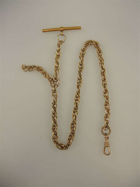Superb Gold Plated Victorian Pocket Watch Chain C