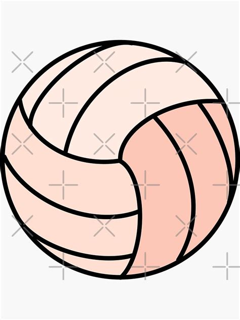 Pink Volleyball Sticker For Sale By Sandpiperco Redbubble