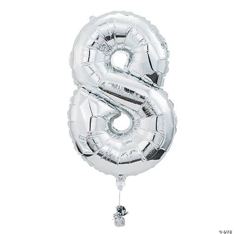 8 Shaped Number Mylar Balloon Oriental Trading