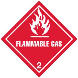 Hazard Class 2 1 Flammable Gas High Gloss Label ICC