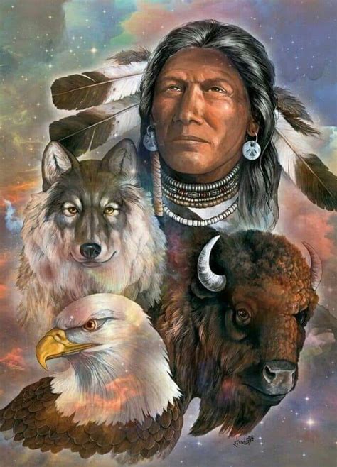 Native American Wolf Native American Paintings Native American