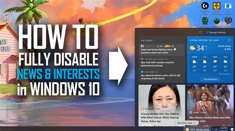 How To Fully Disable Windows 10 News And Interests Youtube
