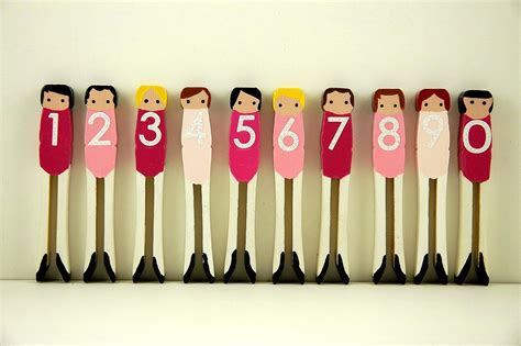 Back To School Clothespin Number Dolls 2500 Via Etsy Bookmark