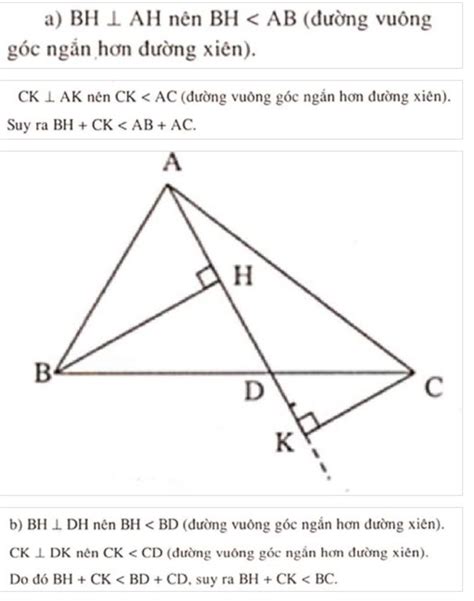 Cho tam giác ABC nhọn điểm D nằm giữa B và C sao cho AD không vuông góc với BC Gọi H và K là