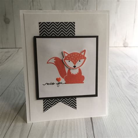 Stampin Up Foxy Friends Card And Coordinating Punch Stamped