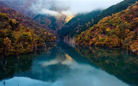 Download Wallpapers Autumn Forest Mountain Lake Autumn Landscape