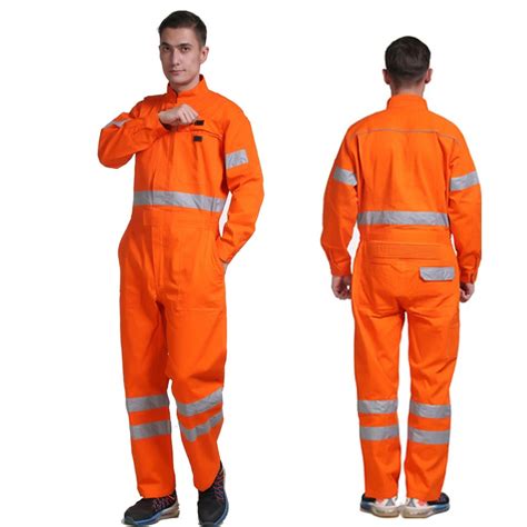 100 Cotton Orange Work Coverall For Men Work Clothes Overall Mechanics