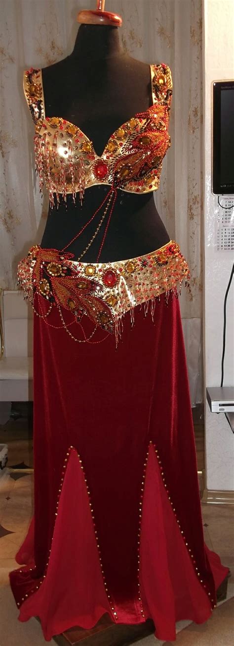 A Womans Belly Dance Costume On Display