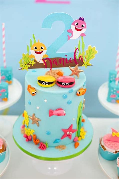 Baby Shark 2nd Birthday Cake Decorbydesignmd