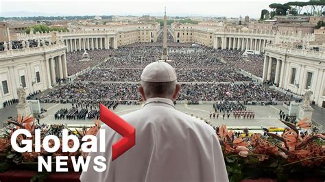 Pope Francis Delivers Easter Mass At The Vatican Full Youtube