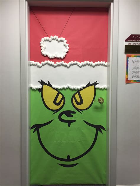 whimsical grinch classroom door get inspired for the holiday season