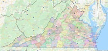 Virginia County Map Shown On Google Maps | Virginia Map