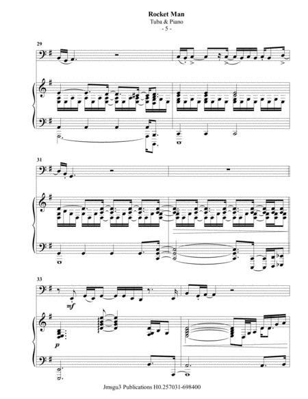 Chords indications, lyrics may be included. Elton John Rocket Man For Tuba Piano Sheet Music PDF Download - coolsheetmusic.com