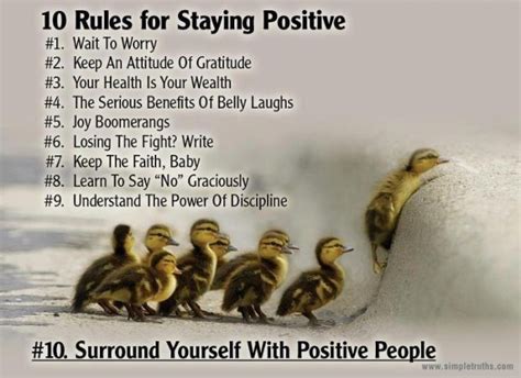 10 Rules For Staying Positive Collection Of Inspiring