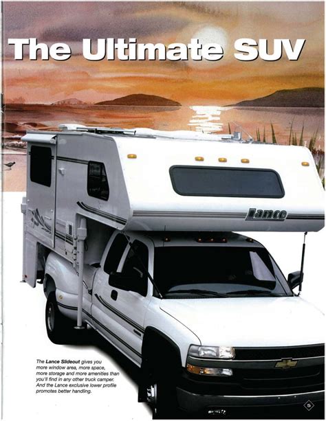 2002 Lance Truck Campers Brochure Download Rv Brochures