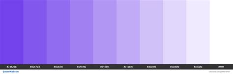 Tints Xkcd Color Purple Blue 632de9 Hex Colors Palette Colorswall