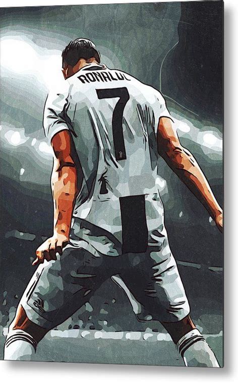 Cristiano Ronaldo Artwork Metal Print By New Art In 2020 Cristiano