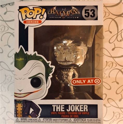Funko Pop The Joker Arkham Asylum Silver Chrome Joker Arkham
