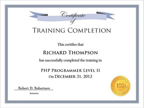 Training Certificate Template Certificate Templates Free Word Templates