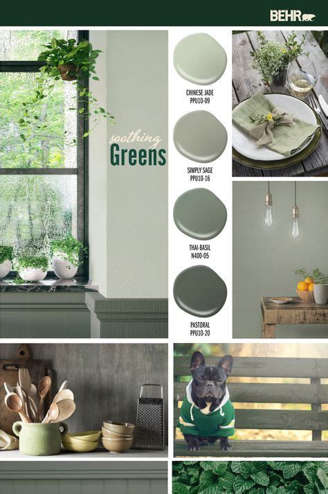 Soothing Greens Color Palette Colorfully Behr Paint Colors For