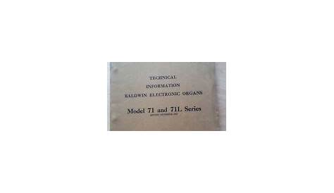 baldwin organ manuals