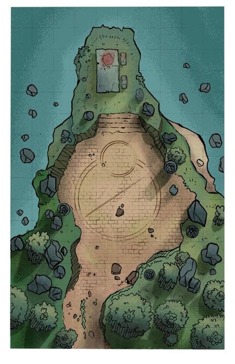 Cliff Side Ritual Site Dndmaps In Dnd World Map Fantasy World Map Dungeons And