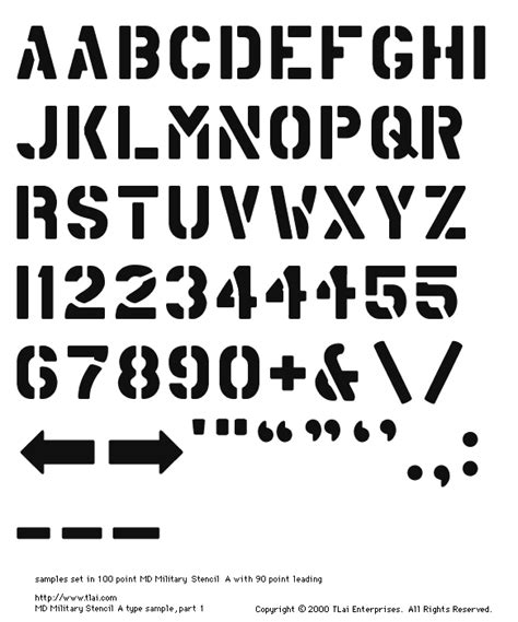 Md Military Stencil A Info Stencil Font Lettering Lettering Fonts