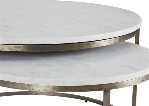 Glass coffee tables with round or rectangular tops offer a traditional look. Bayless Marble-Top Coffee Table | Nesting Table | Ethan Allen