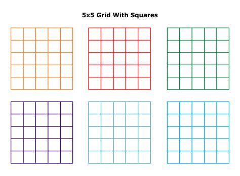 4 Best Images Of Printable 5x5 Grid Inch Printable Gr
