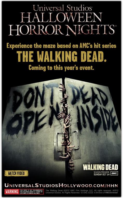 The Walking Dead To Stalk Universals Hhn Hollywood And Orlando Scare Zone