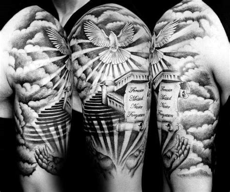 50 Heaven Tattoos For Men Higher Place Design Ideas