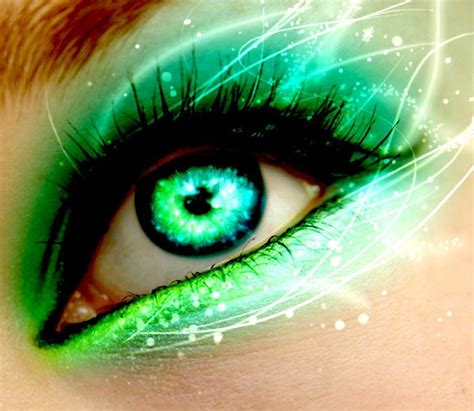 Glowing Green Vibrant Eyes Magic Eyes Beautiful Eyes Color